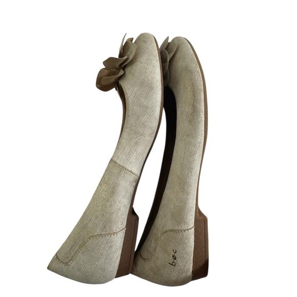 BOC Born Concept Emalia Womens 9.5 Beige & Metallic Gold Ballet Flats #5630 - Picture 8 of 13